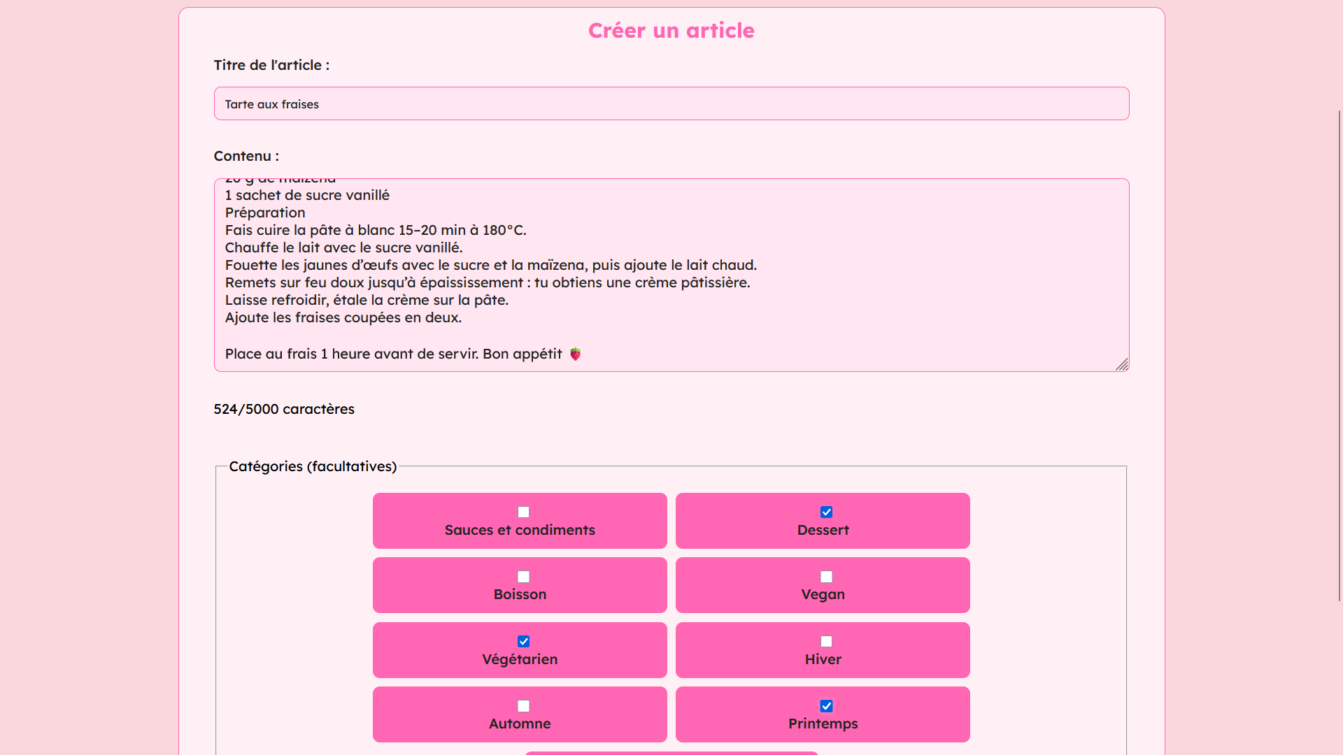Blog de recettes de cuisine