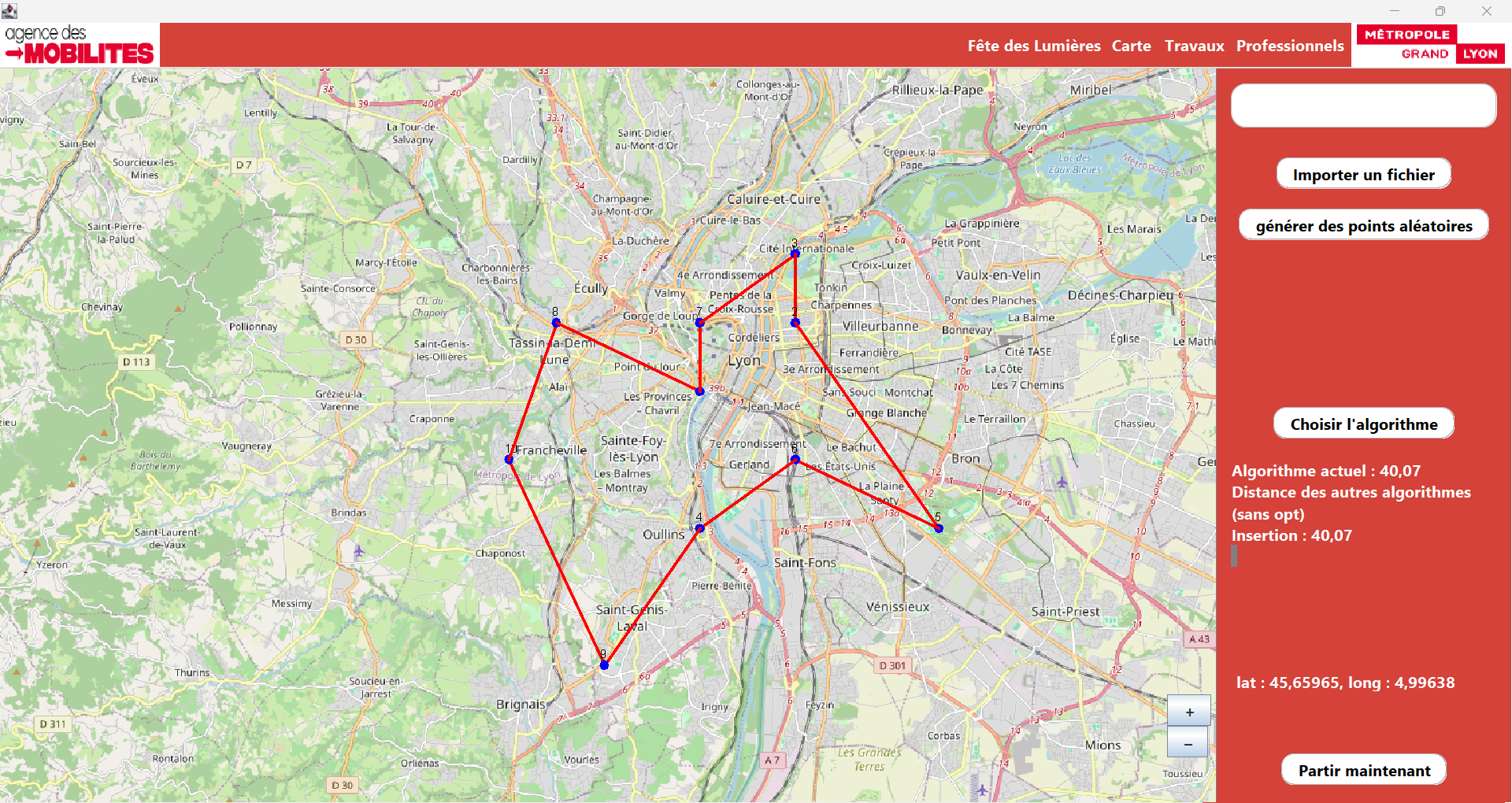 Optimisation de parcours pour la fête des lumières
