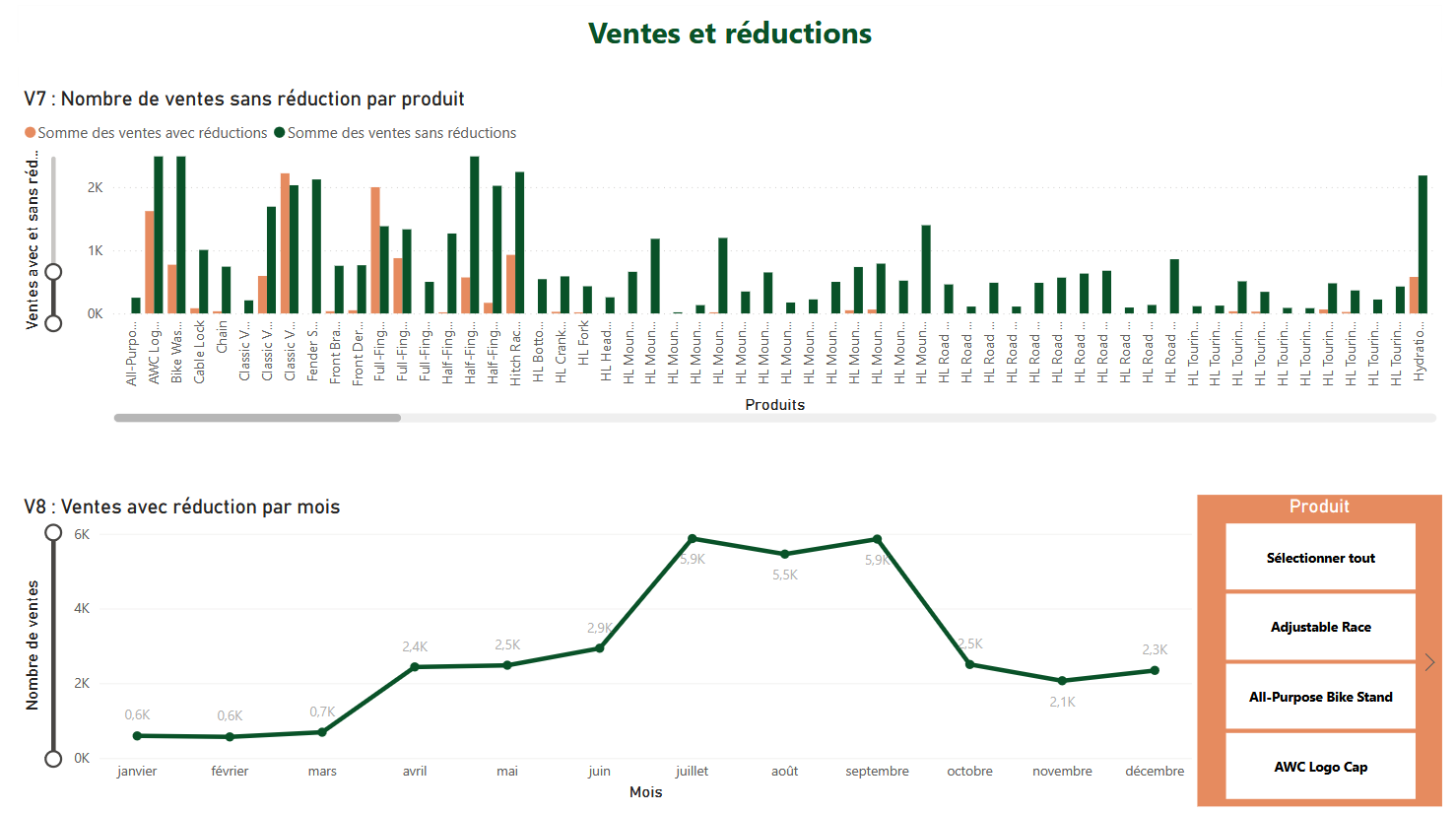 Dashboard Adventure Work Cycles